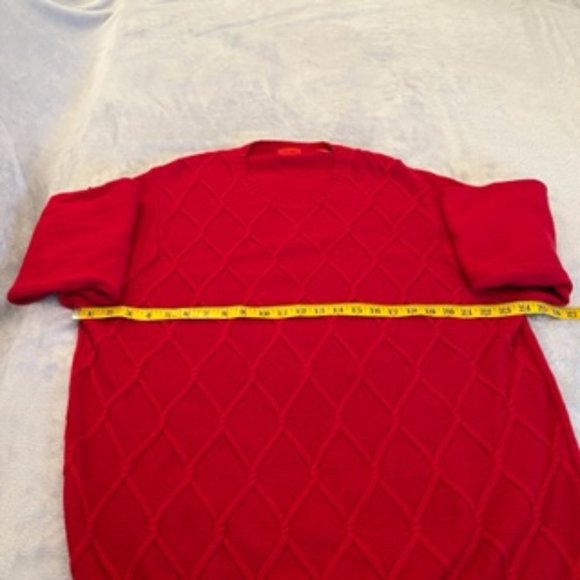 Izod Men's Crew Neck Sweater Cable Knit Red XL - Picture 6 of 15